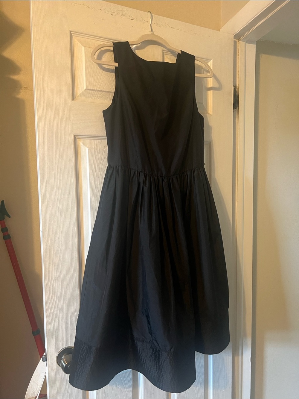 Issac Mizrahi vintage Black Silk Taffeta Sleeveless Cocktail Dress Sz 12